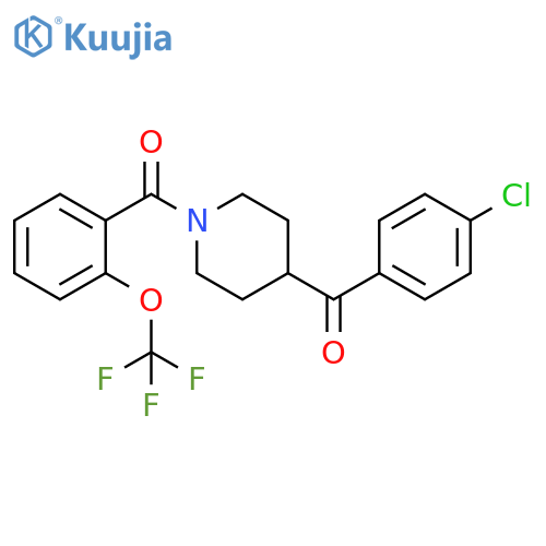 Piperidine, 4-(4-chlorobenzoyl)-1-[2-(trifluoromethoxy)benzoyl]- structure