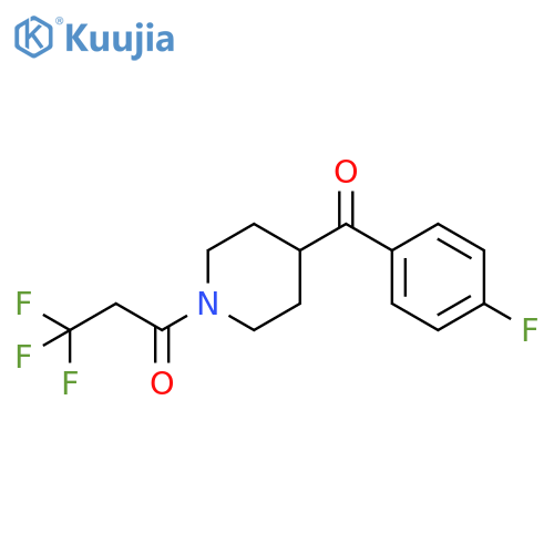 Piperidine, 4-(4-fluorobenzoyl)-1-(3,3,3-trifluoro-1-oxopropyl)- structure