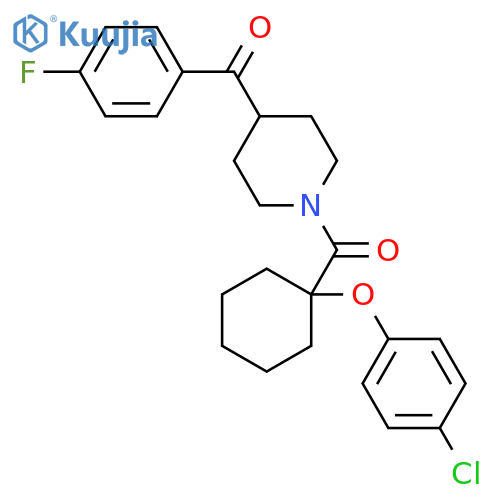 Piperidine,1-[[1-(4-chlorophenoxy)cyclohexyl]carbonyl]-4-(4-fluorobenzoyl)- structure