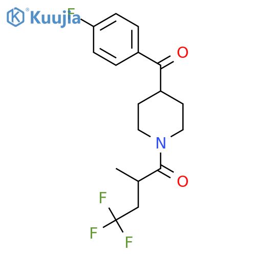 Piperidine, 4-(4-fluorobenzoyl)-1-(4,4,4-trifluoro-2-methyl-1-oxobutyl)- structure
