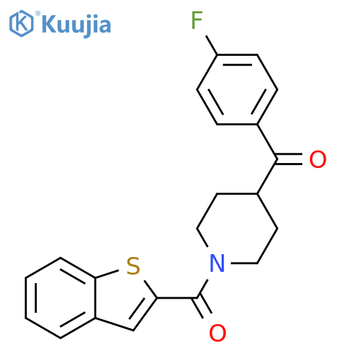 Piperidine, 1-(benzo[b]thien-2-ylcarbonyl)-4-(4-fluorobenzoyl)- structure