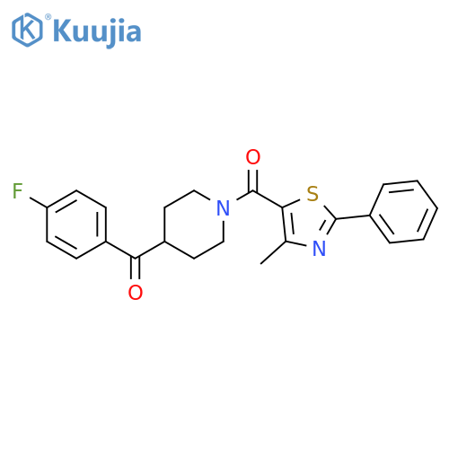 Piperidine,4-(4-fluorobenzoyl)-1-[(4-methyl-2-phenyl-5-thiazolyl)carbonyl]- structure