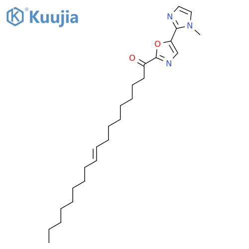 9-Octadecen-1-one, 1-[5-(1-methyl-1H-imidazol-2-yl)-2-oxazolyl]-, (9Z)- structure