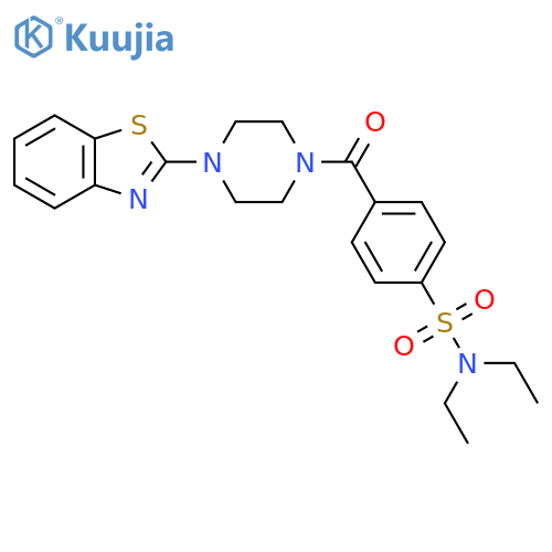4-4-(1,3-benzothiazol-2-yl)piperazine-1-carbonyl-N,N-diethylbenzene-1-sulfonamide structure