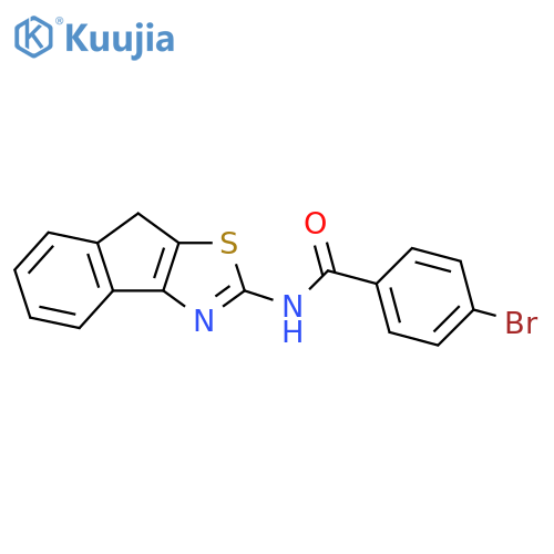 4-bromo-N-{8H-indeno1,2-d1,3thiazol-2-yl}benzamide structure