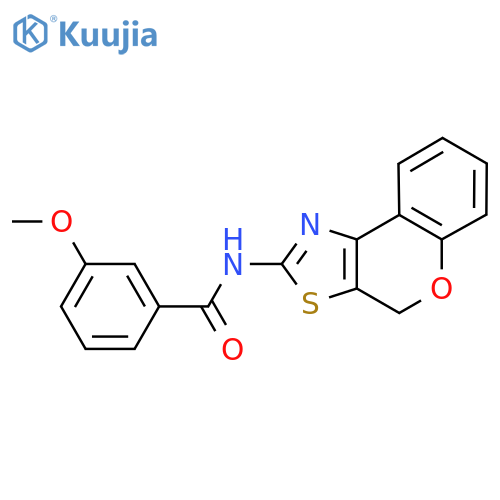 N-{4H-chromeno4,3-d1,3thiazol-2-yl}-3-methoxybenzamide structure