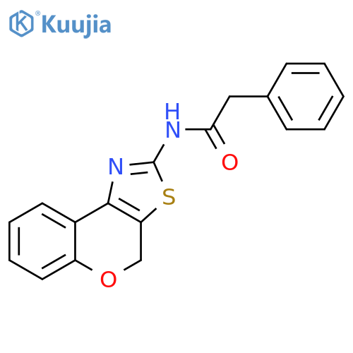 N-{4H-chromeno4,3-d1,3thiazol-2-yl}-2-phenylacetamide structure