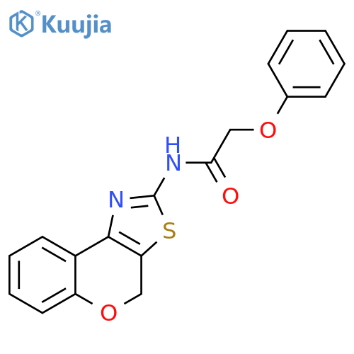 N-{4H-chromeno4,3-d1,3thiazol-2-yl}-2-phenoxyacetamide structure