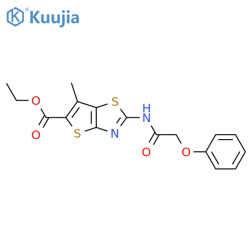 ethyl 6-methyl-2-(2-phenoxyacetamido)thieno2,3-d1,3thiazole-5-carboxylate structure