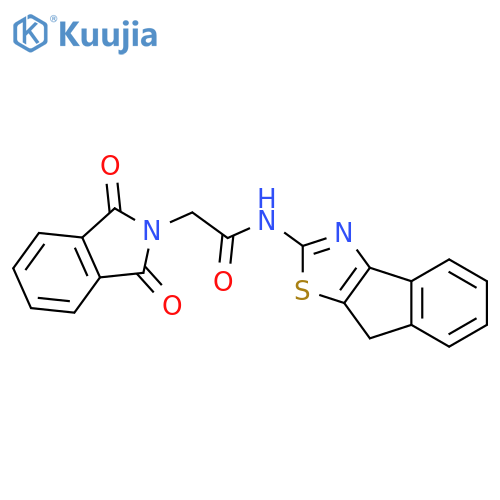 2-(1,3-dioxo-2,3-dihydro-1H-isoindol-2-yl)-N-{8H-indeno1,2-d1,3thiazol-2-yl}acetamide structure