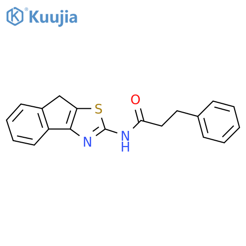 N-{8H-indeno1,2-d1,3thiazol-2-yl}-3-phenylpropanamide structure