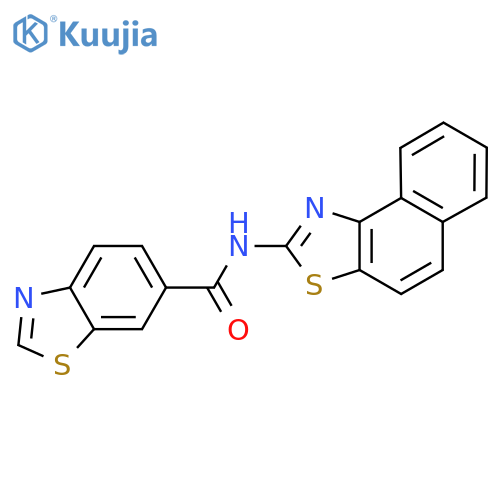 N-{naphtho1,2-d1,3thiazol-2-yl}-1,3-benzothiazole-6-carboxamide structure