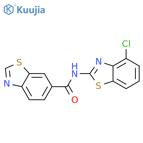 N-(4-chloro-1,3-benzothiazol-2-yl)-1,3-benzothiazole-6-carboxamide structure