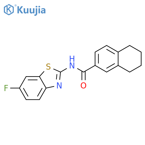 N-(6-fluoro-1,3-benzothiazol-2-yl)-5,6,7,8-tetrahydronaphthalene-2-carboxamide structure