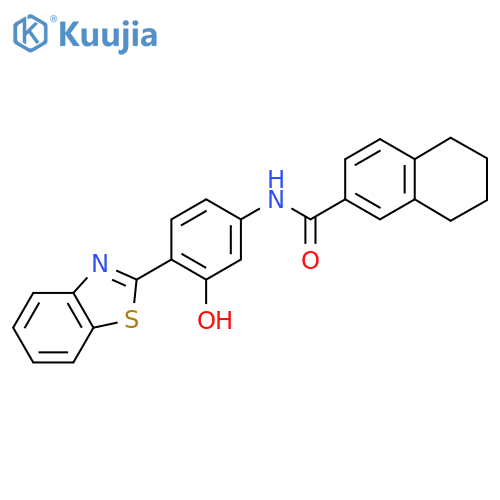 N-4-(1,3-benzothiazol-2-yl)-3-hydroxyphenyl-5,6,7,8-tetrahydronaphthalene-2-carboxamide structure