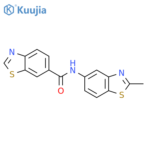 N-(2-methyl-1,3-benzothiazol-5-yl)-1,3-benzothiazole-6-carboxamide structure