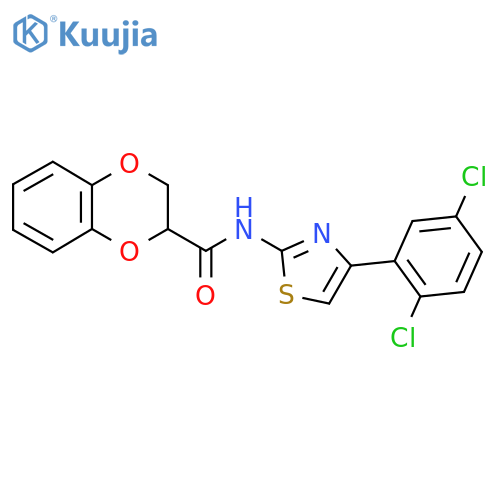 N-4-(2,5-dichlorophenyl)-1,3-thiazol-2-yl-2,3-dihydro-1,4-benzodioxine-2-carboxamide structure