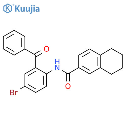 N-(2-benzoyl-4-bromophenyl)-5,6,7,8-tetrahydronaphthalene-2-carboxamide structure
