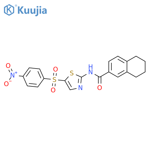 N-5-(4-nitrobenzenesulfonyl)-1,3-thiazol-2-yl-5,6,7,8-tetrahydronaphthalene-2-carboxamide structure