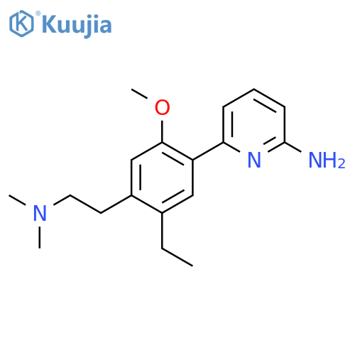 2-Pyridinamine, 6-[4-[2-(dimethylamino)ethyl]-5-ethyl-2-methoxyphenyl]- structure