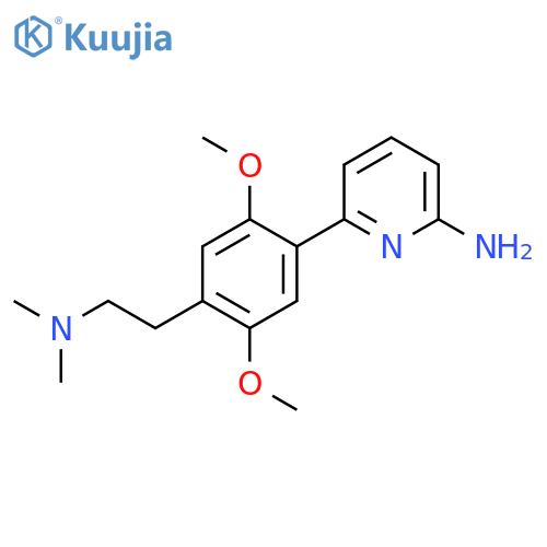 2-PYRIDINAMINE, 6-[4-[2-(DIMETHYLAMINO)ETHYL]-2,5-DIMETHOXYPHENYL]- structure