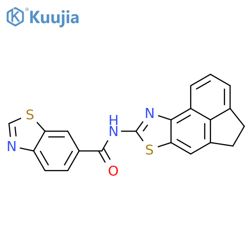 N-{5-thia-3-azatetracyclo6.6.1.0^{2,6}.0^{11,15}pentadeca-1(15),2(6),3,7,11,13-hexaen-4-yl}-1,3-benzothiazole-6-carboxamide structure