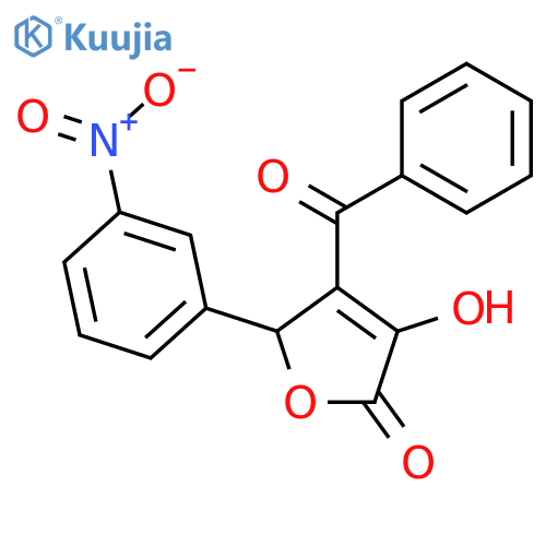 3-hydroxy-5-(3-nitrophenyl)-4-(phenylcarbonyl)furan-2(5H)-one structure