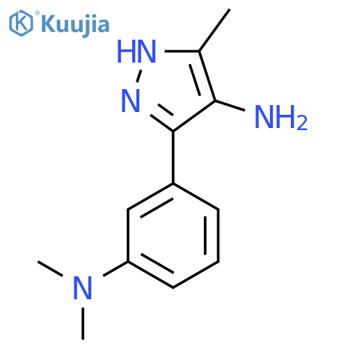 1H-Pyrazol-4-amine, 3-[3-(dimethylamino)phenyl]-5-methyl- structure