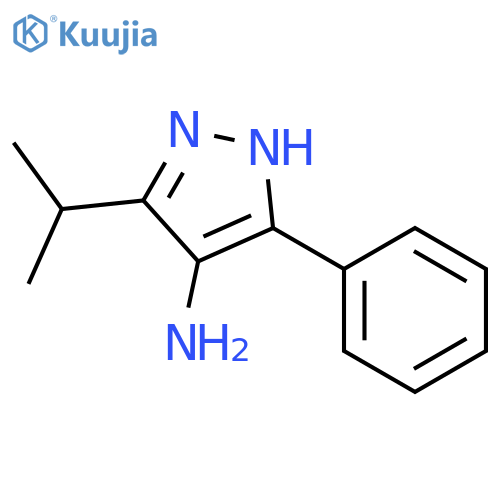 1H-PYRAZOL-4-AMINE, 3-(1-METHYLETHYL)-5-PHENYL- structure