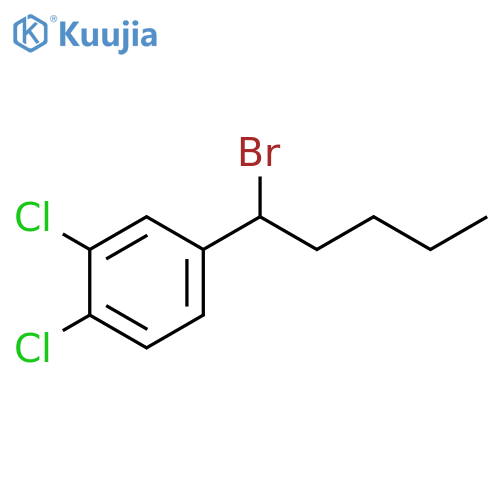 Benzene, 4-(1-bromopentyl)-1,2-dichloro- structure