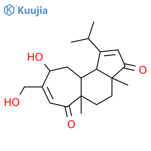 Cyclohept[e]indene-3,6-dione,3a,4,5,5a,9,10,10a,10b-octahydro-9-hydroxy-8-(hydroxymethyl)-3a,5a-dimethyl-1-(1-methylethyl)-(9CI) structure