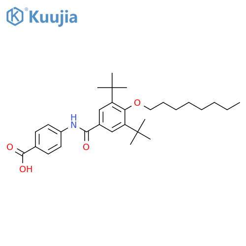 BENZOIC ACID, 4-[[3,5-BIS(1,1-DIMETHYLETHYL)-4-(OCTYLOXY)BENZOYL]AMINO]- structure