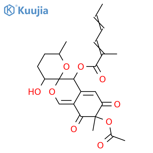 Trideacetyldaldinin D; 4-O-(2-Methyl-2E,4E-hexadienoyl), 7-Ac structure