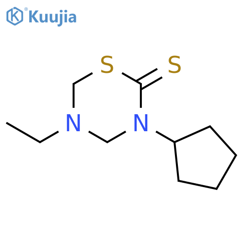 2H-1,3,5-Thiadiazine-2-thione,3-cyclopentyl-5-ethyltetrahydro-(9CI) structure