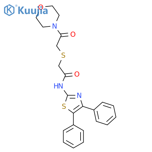 N-(4,5-diphenyl-1,3-thiazol-2-yl)-2-{2-(morpholin-4-yl)-2-oxoethylsulfanyl}acetamide structure