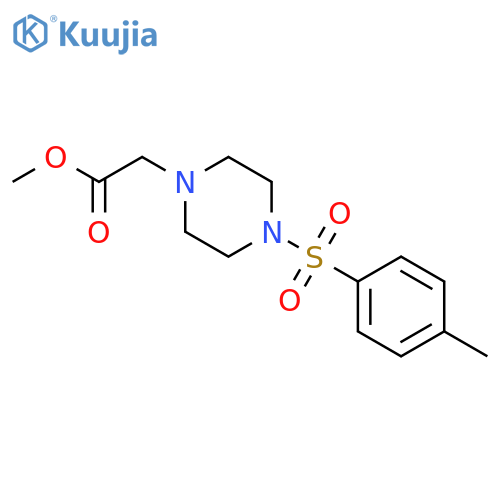 methyl 2-[4-(4-methylbenzenesulfonyl)piperazin-1-yl]acetate structure