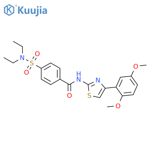 4-(diethylsulfamoyl)-N-4-(2,5-dimethoxyphenyl)-1,3-thiazol-2-ylbenzamide structure