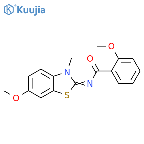 2-methoxy-N-(2E)-6-methoxy-3-methyl-2,3-dihydro-1,3-benzothiazol-2-ylidenebenzamide structure