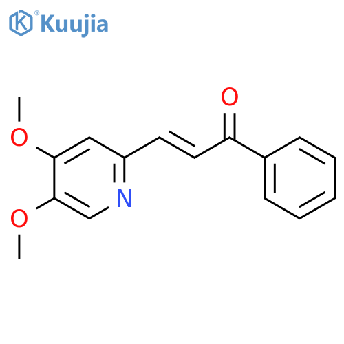2-PROPEN-1-ONE, 3-(4,5-DIMETHOXY-2-PYRIDINYL)-1-PHENYL-, (2E)- structure