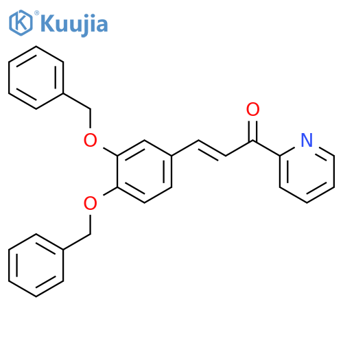 2-Propen-1-one, 3-[3,4-bis(phenylmethoxy)phenyl]-1-(2-pyridinyl)- structure