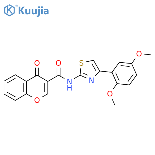 N-4-(2,5-dimethoxyphenyl)-1,3-thiazol-2-yl-4-oxo-4H-chromene-3-carboxamide structure
