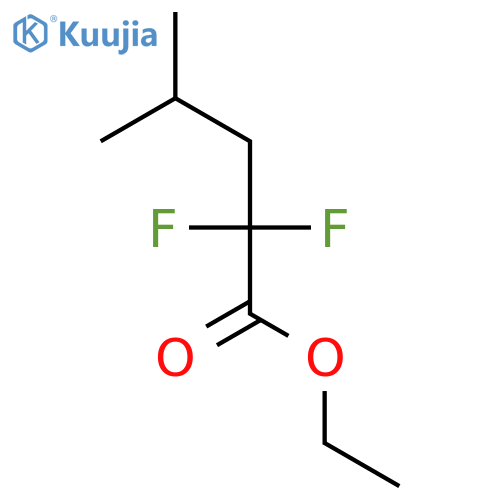 PENTANOIC ACID, 2,2-DIFLUORO-4-METHYL-, ETHYL ESTER structure