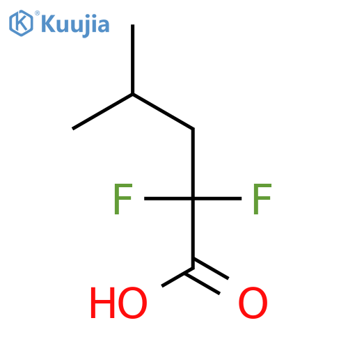 2,2-difluoro-4-methylpentanoic acid structure