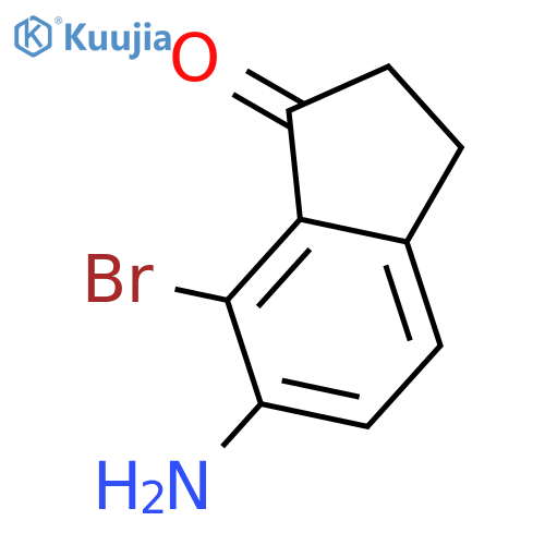6-Amino-7-bromo-2,3-dihydro-1H-inden-1-one structure