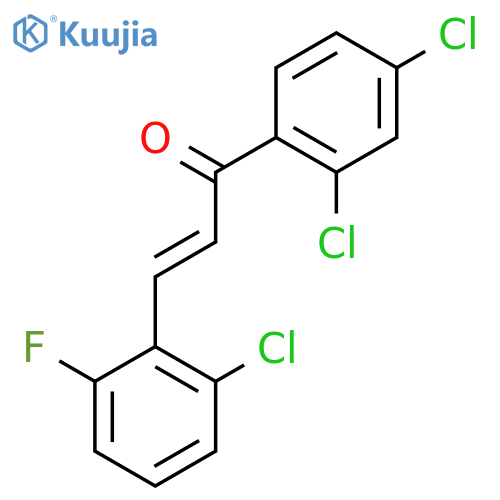 (2E)-3-(2-Chloro-6-fluorophenyl)-1-(2,4-dichlorophenyl)prop-2-en-1-one structure