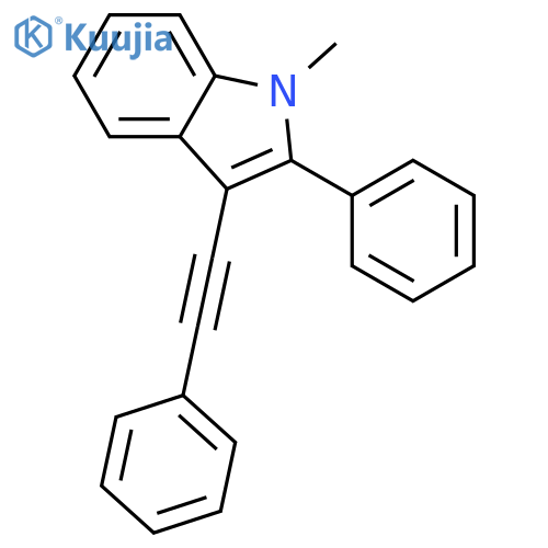 1H-Indole, 1-methyl-2-phenyl-3-(phenylethynyl)- structure