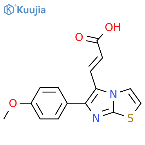 3-[6-(4-Methoxy-phenyl)-imidazo[2,1-b]thiazol-5-yl]-acrylic acid structure