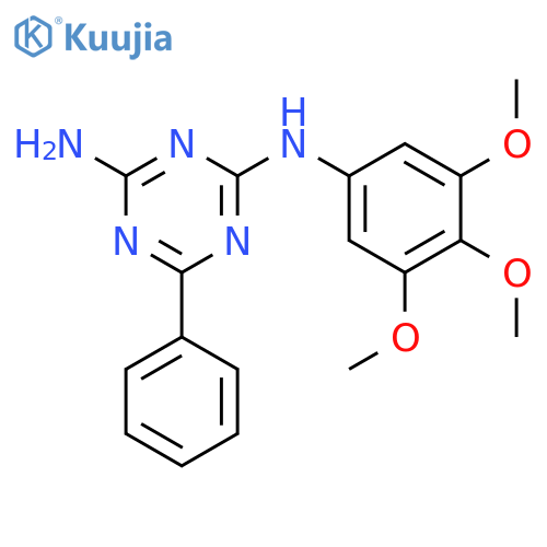 1,3,5-TRIAZINE-2,4-DIAMINE, 6-PHENYL-N-(3,4,5-TRIMETHOXYPHENYL)- structure