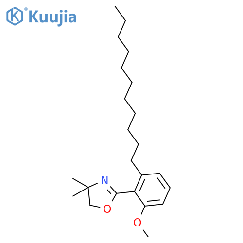 Oxazole, 4,5-dihydro-2-(2-methoxy-6-undecylphenyl)-4,4-dimethyl- structure