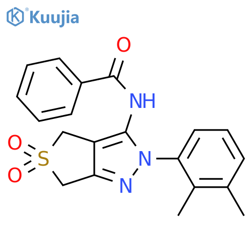 N-2-(2,3-dimethylphenyl)-5,5-dioxo-2H,4H,6H-5lambda6-thieno3,4-cpyrazol-3-ylbenzamide structure